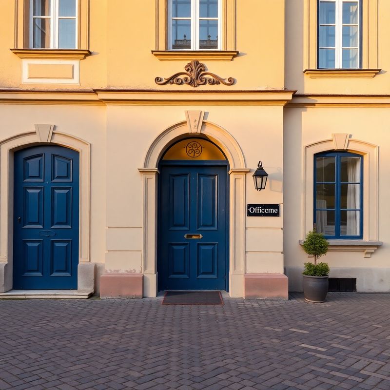 Vchod do kanceláře Atelier Ostrava na náměstí v Hradci Králové